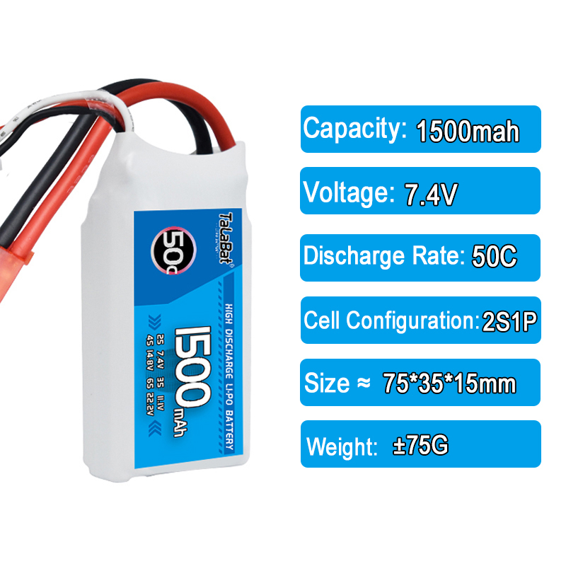 3Pcs TalaBat 50C 1500mAh 7.4V  - Drone Battery Li-Ion 리뷰 및 가격